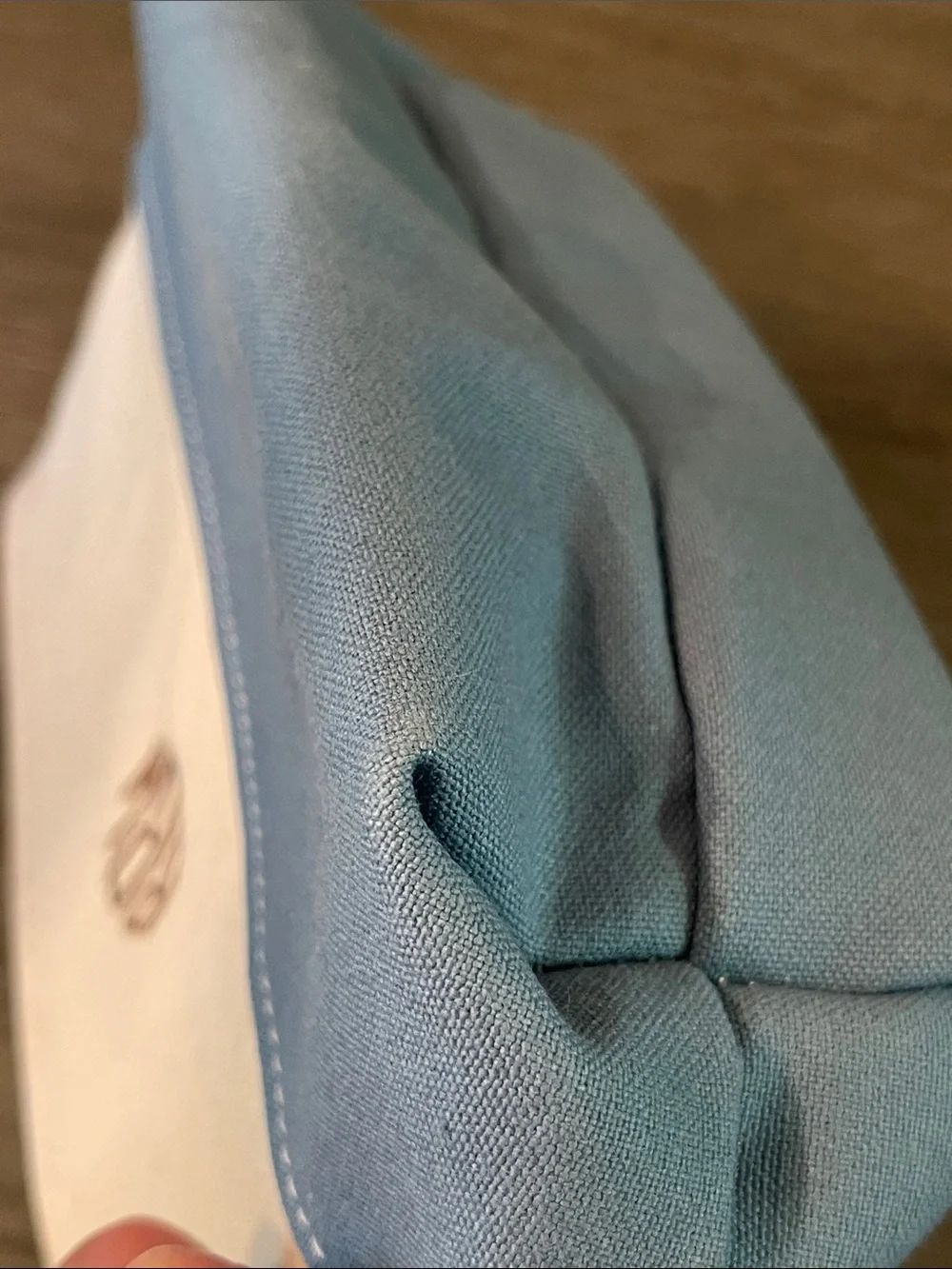 L. L. Bean Boat and Tote Zip Pouch, Blue & Canvas Monogrammed